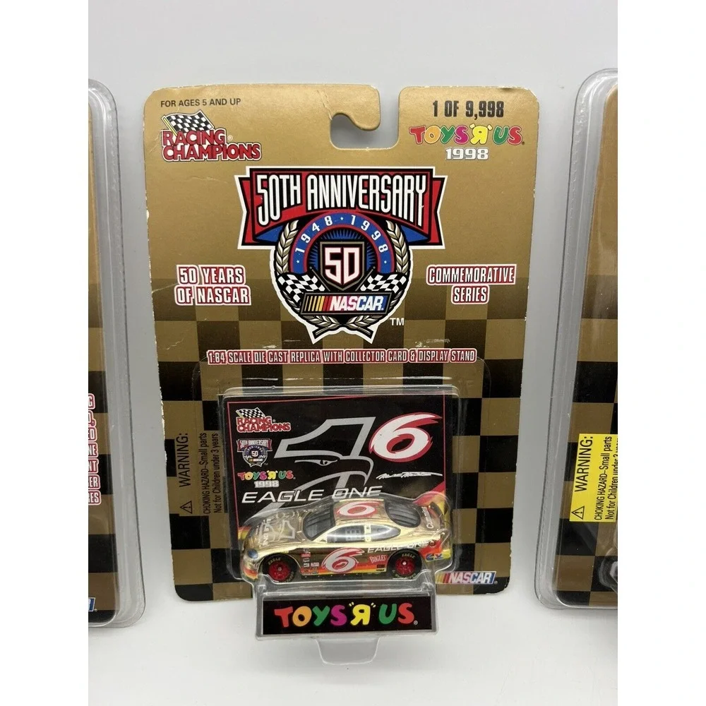 Lot Of 8 Racing Champions Nascar 50th Anniversary Gold‎ 1:64 Scale 1998